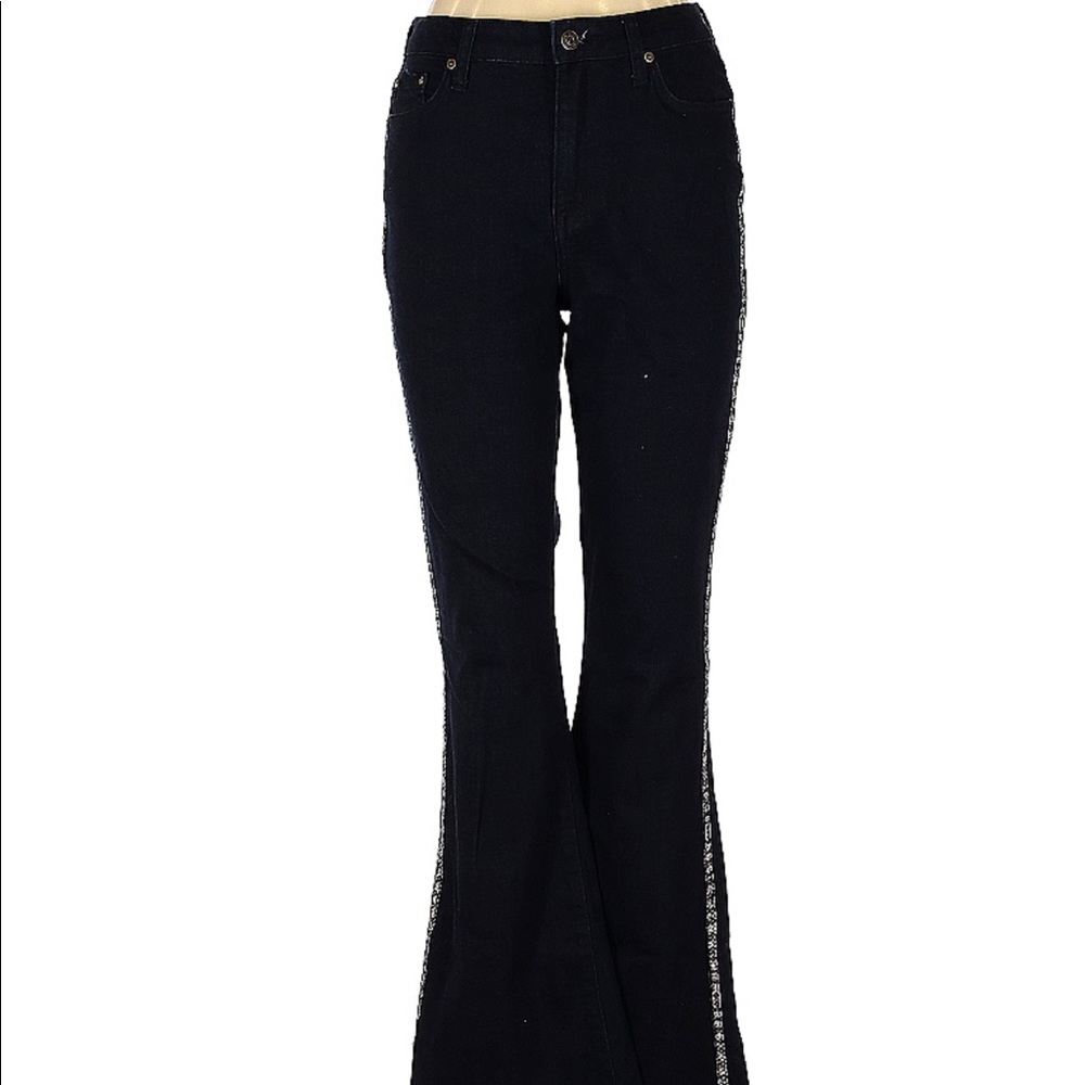 ELLA MOSS Snakeskin Detail Denim Jeans | Size 8